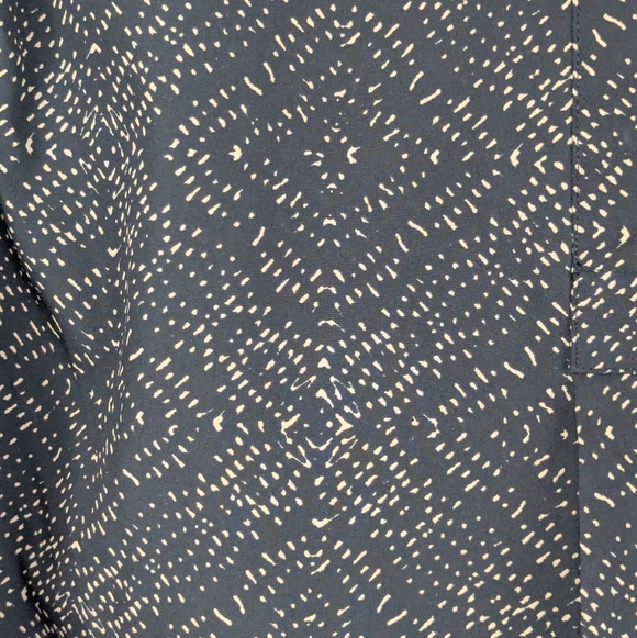 Lauren Ralph Lauren 2x Black And Tan Blouse V-neck No Collar - Picture 7 of 12